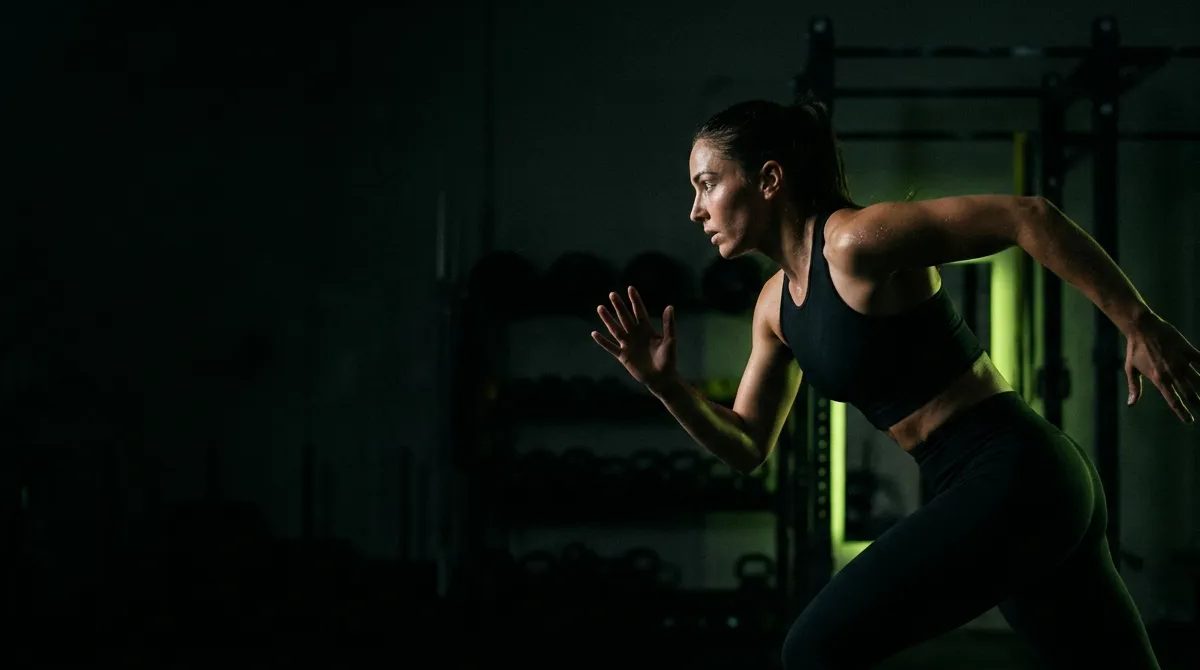 Una socia che si allena in palestra